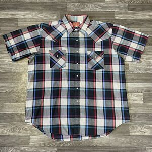 Vintage Ely Plains Western Pearl Snap Shirt Men’s XL Multicolor Plaid Cowboy